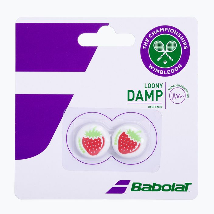 BABOLAT Jahodový tlumič Wimbledon 2 ks bílý a červený 700045 2