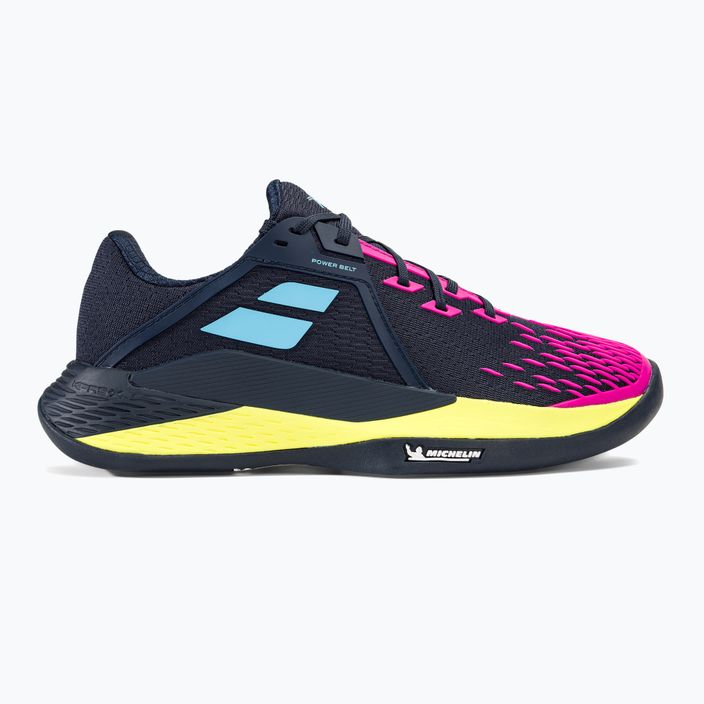Pánské tenisové boty  Babolat Propulse Fury 3 Clay dark blue/pink aero 2