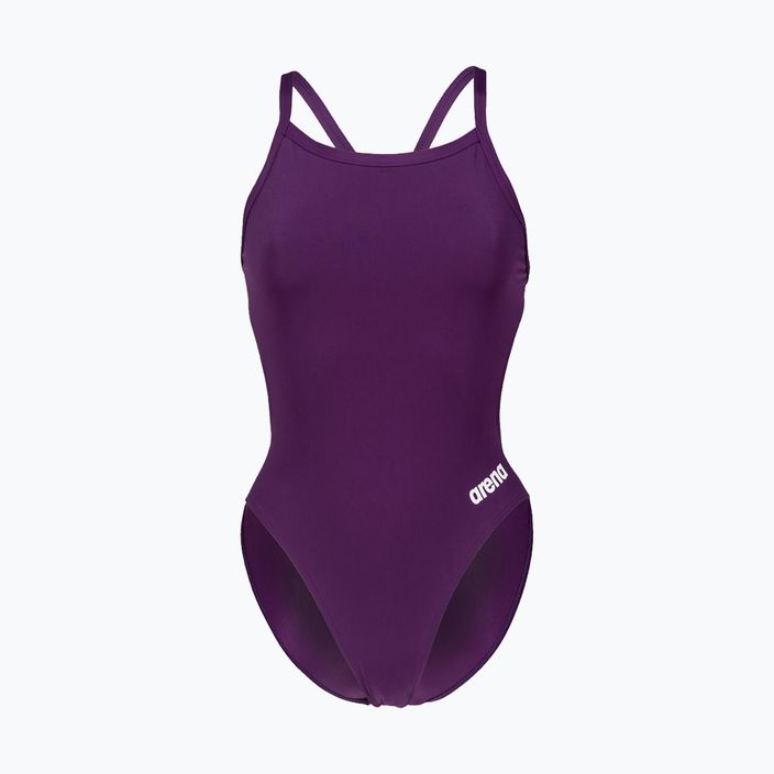 Jednodílné dámské plavky arena Team Challenge Solid fialové 004766 4