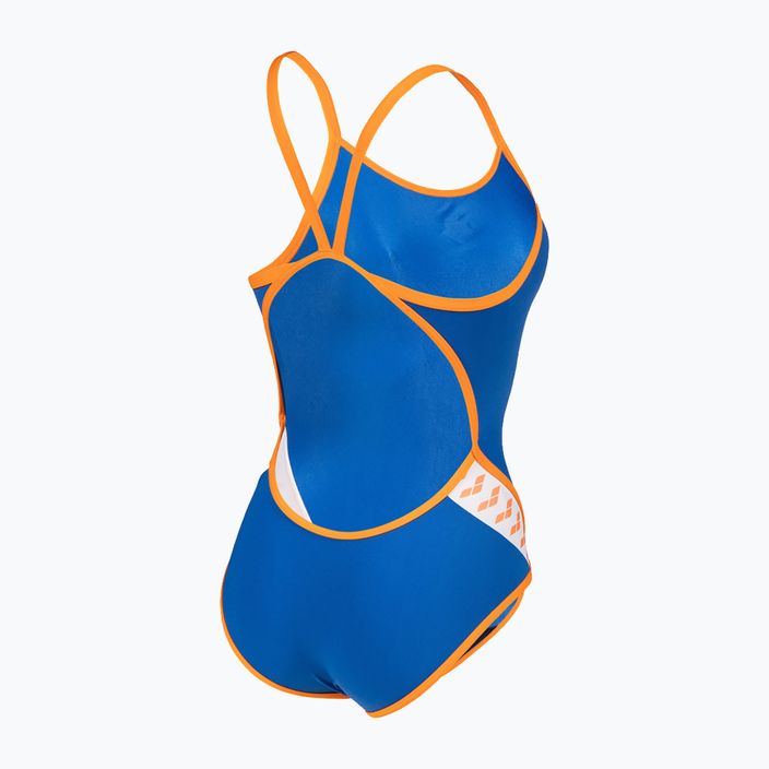 Dámské jednodílné plavky arena Icons Super Fly Back Solid blue/orange 005036/751 4