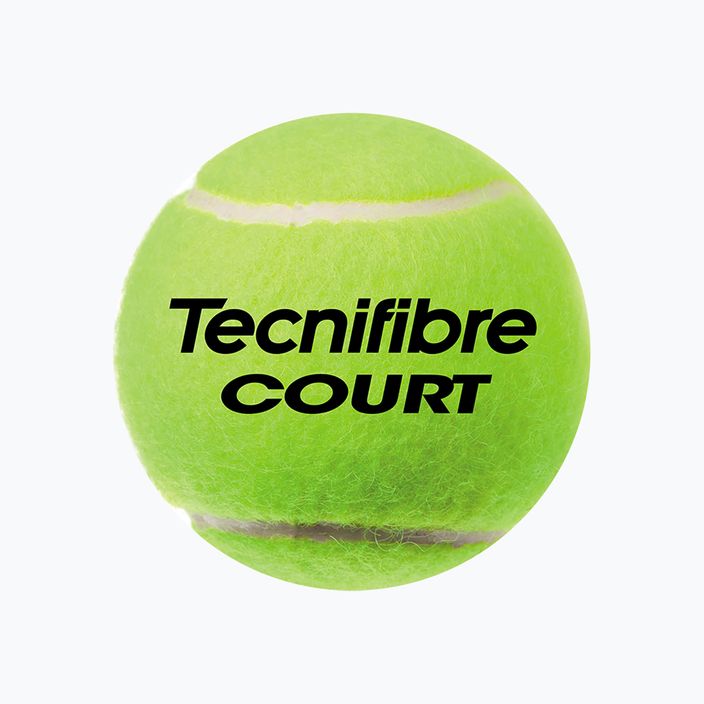 Tenisové míče Tecnifibre Court 4 x 36 plechovek žluté 60COUR364N 2