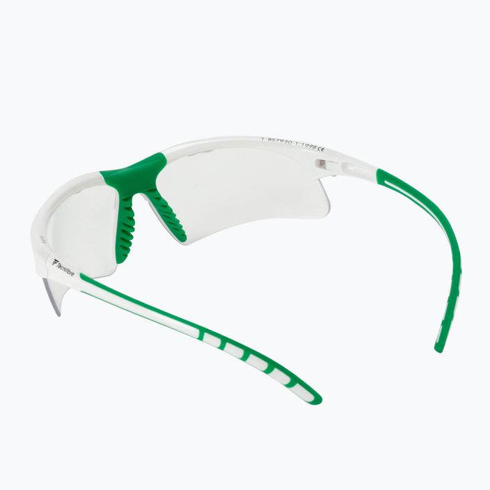 Brýle na squash Tecnifibre bílé/zelené 54SQGLWH21 2
