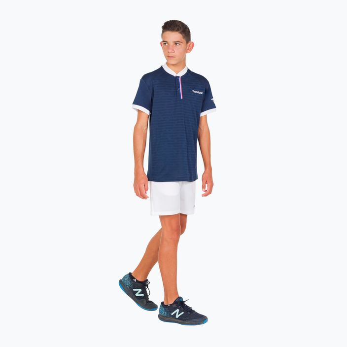 Dětské tenisové tričko Tecnifibre Polo modré 22F3PO F3 6