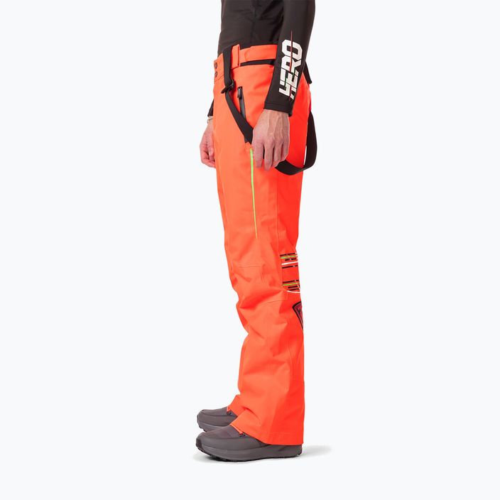 Pánské lyžařské kalhoty Rossignol Hero neon red 4