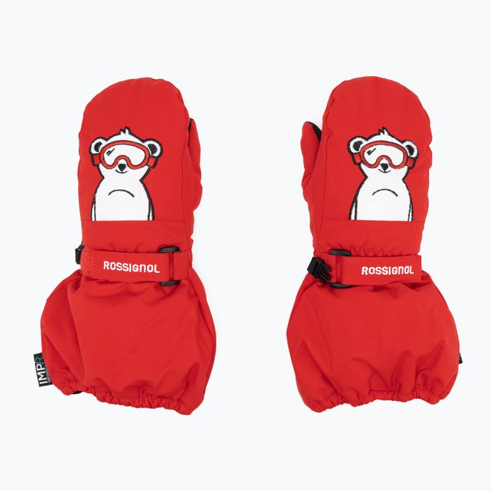 Rossignol Baby Impr M sportovní červené zimní rukavice 3