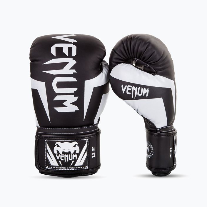 Boxerské rukavice Venum Elite černobílé 0984 8