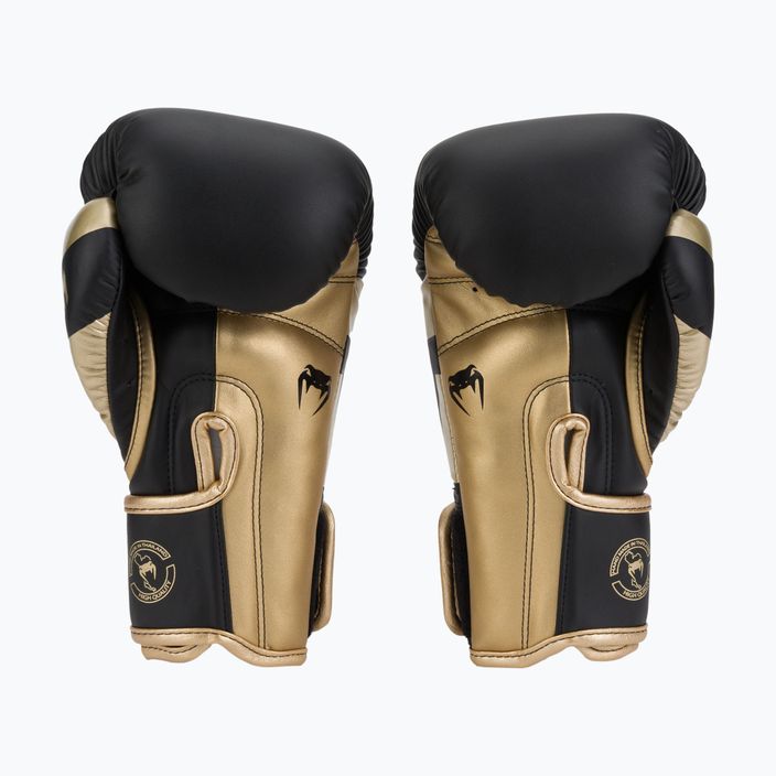 Pánské boxerské rukavice Venum Elite černo-zlaté VENUM-1392 2