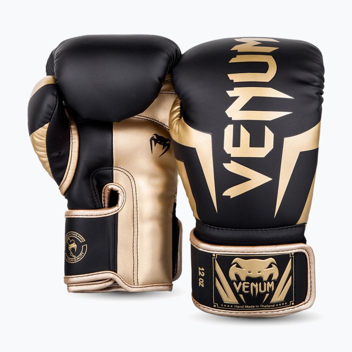 Pánské boxerské rukavice Venum Elite černo-zlaté VENUM-1392 9