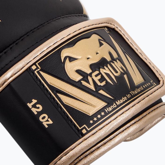 Pánské boxerské rukavice Venum Elite černo-zlaté VENUM-1392 10