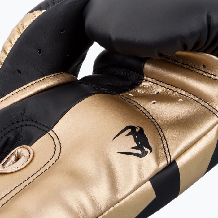Pánské boxerské rukavice Venum Elite černo-zlaté VENUM-1392 11