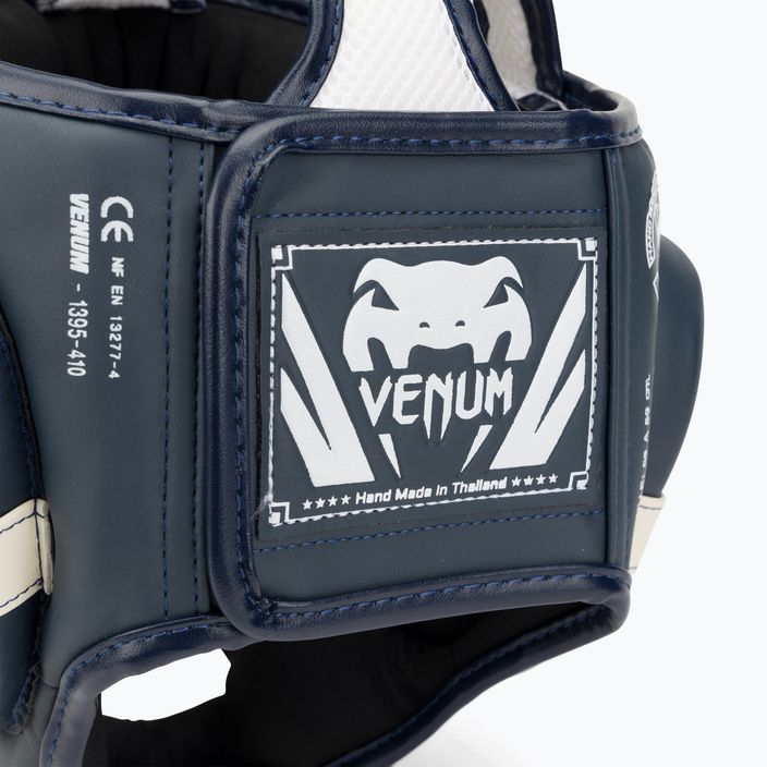 Boxerská helma Venum Elite bílá/navy blue 4