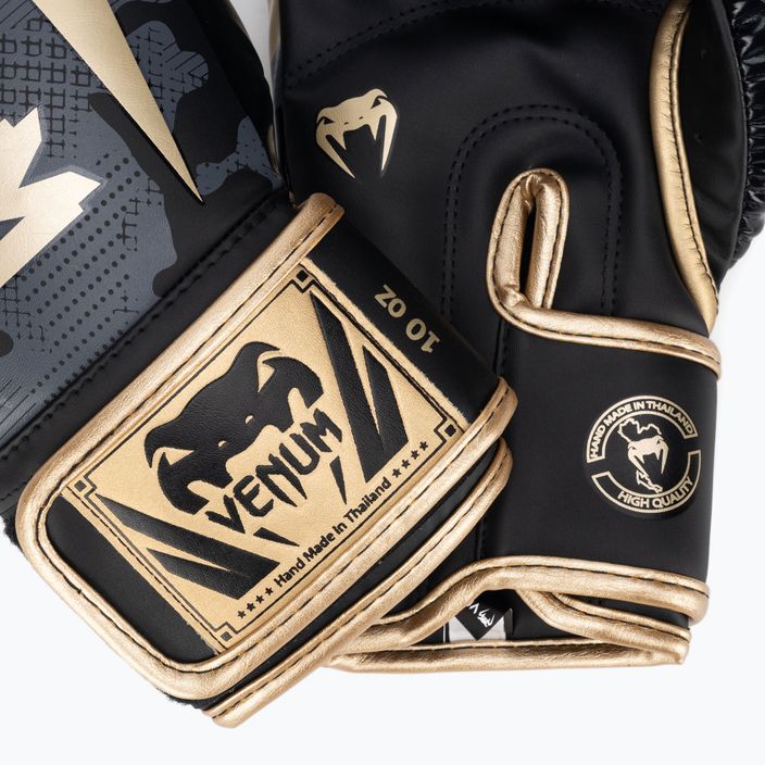 Boxerské rukavice  Venum Elite dark camo/gold 4