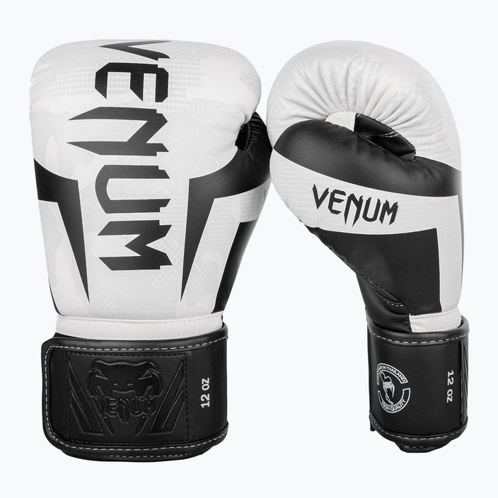 Boxerské rukavice  Venum Elite white/camo 6