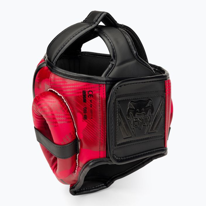 Červená kamuflážní boxerská helma Venum Elite 3