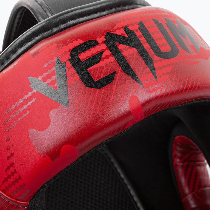 Červená kamuflážní boxerská helma Venum Elite 8
