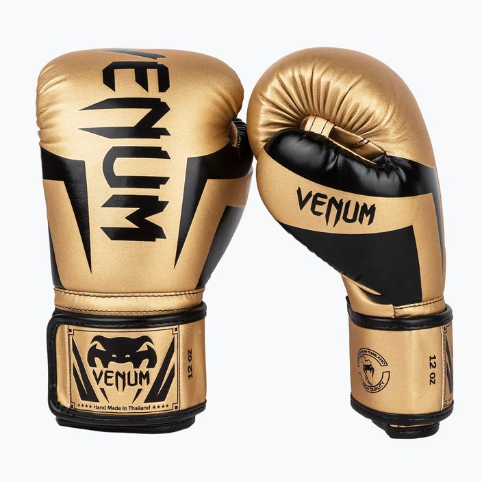 Venum Elite pánské boxerské rukavice zlaté a černé 1392-449 7