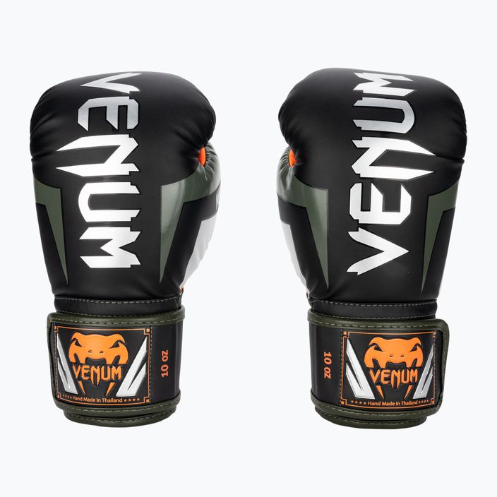 Boxerské rukavice  Venum Elite black/silver/kaki