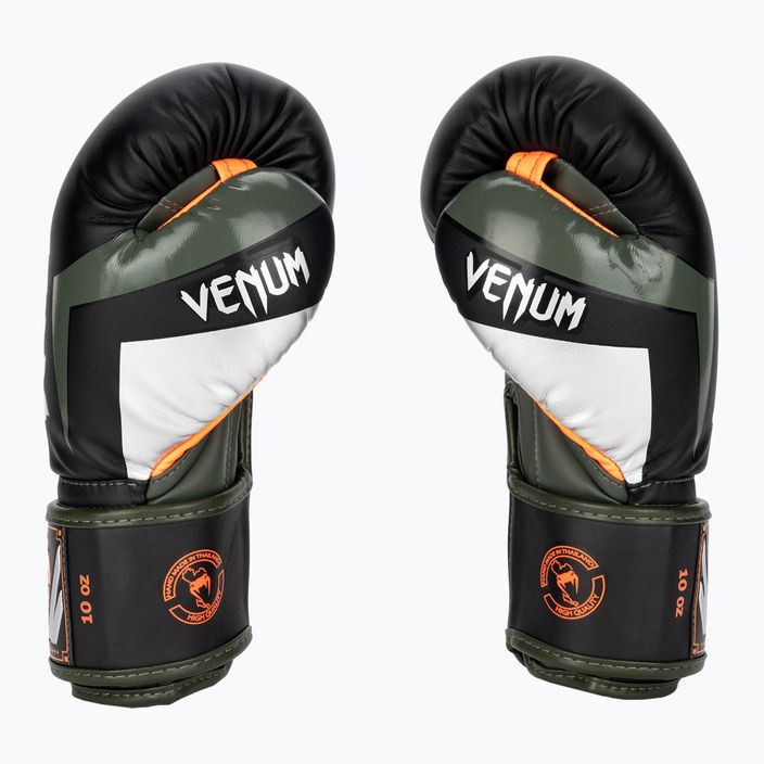 Boxerské rukavice  Venum Elite black/silver/kaki 3