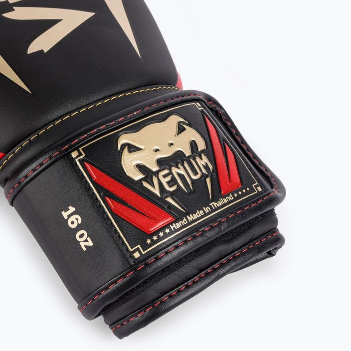 Boxerské rukavice  Venum Elite black/gold/red 7