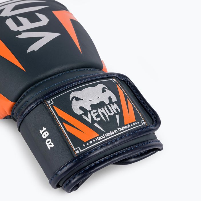 Boxerské rukavice  Venum Elite navy/silver/orange 8