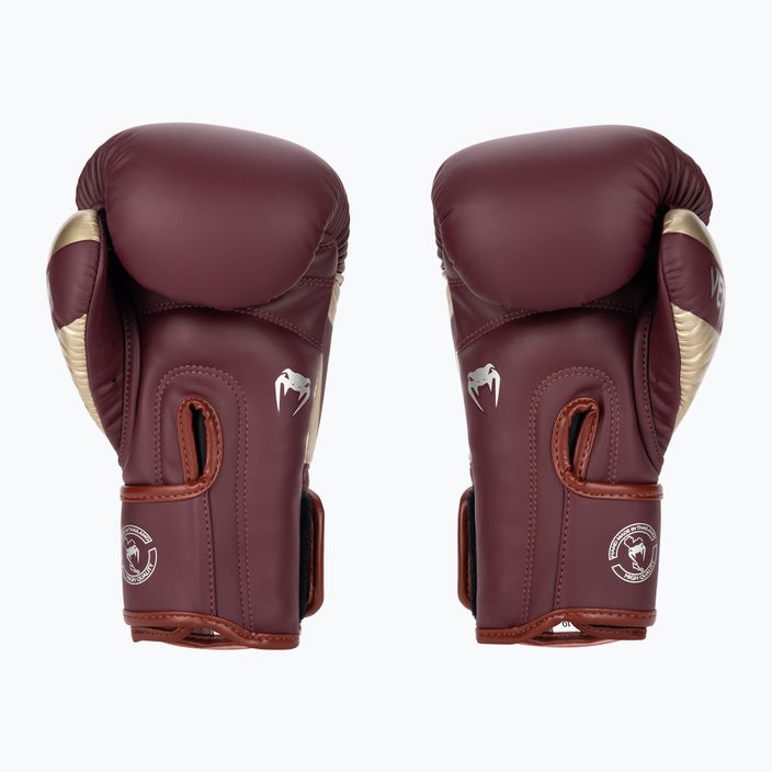 Boxerské rukavice  Venum Elite burgundy/gold 2