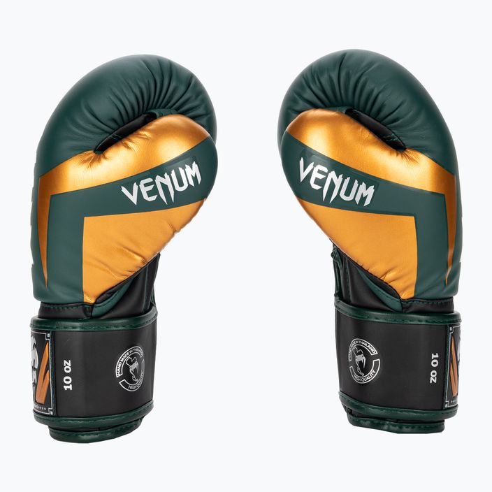 Boxerské rukavice  Venum Elite green/bronze/silver 3