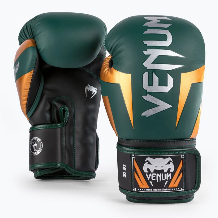 Boxerské rukavice  Venum Elite green/bronze/silver 5