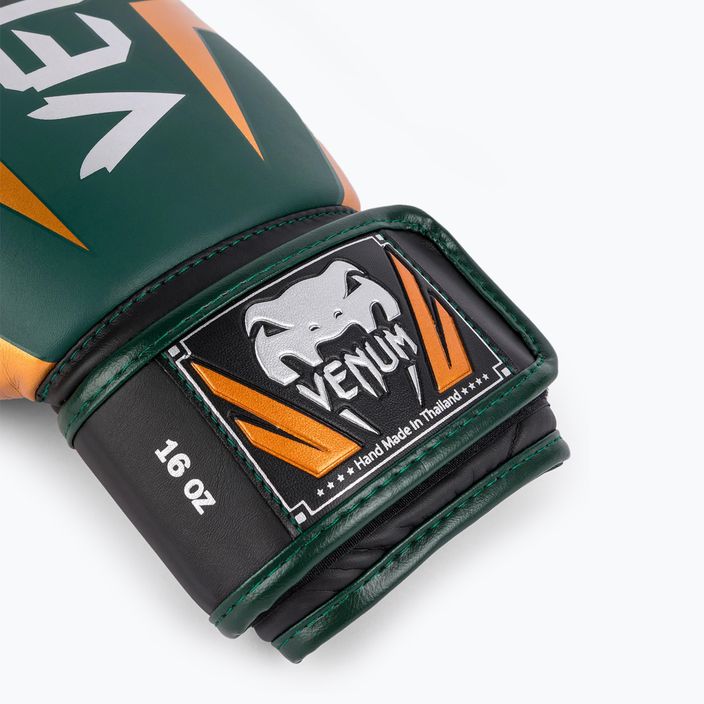 Boxerské rukavice  Venum Elite green/bronze/silver 6