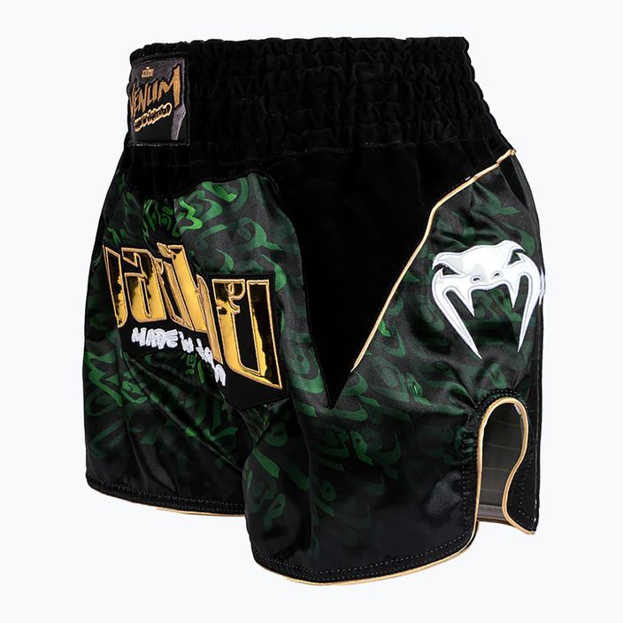 Trekové  šortky Venum Attack Muay Thai black/green 3