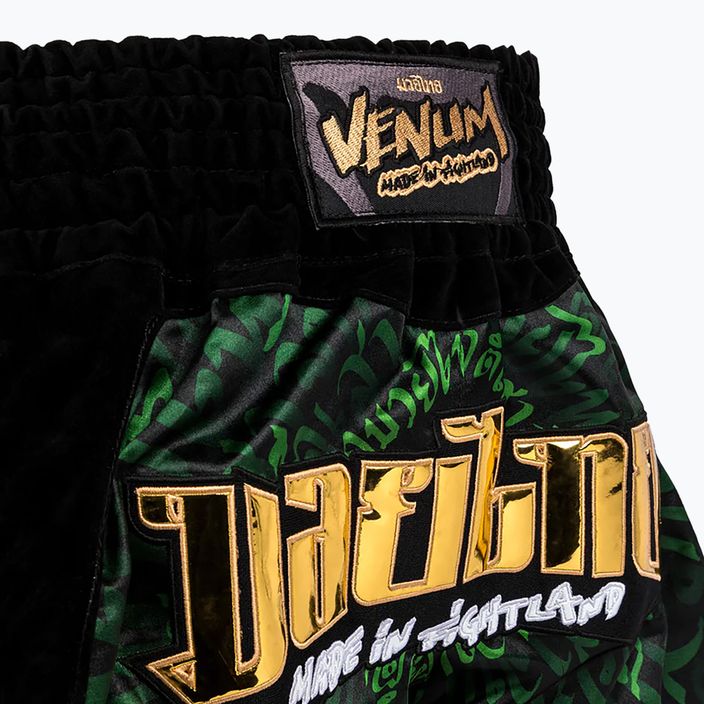 Trekové  šortky Venum Attack Muay Thai black/green 4