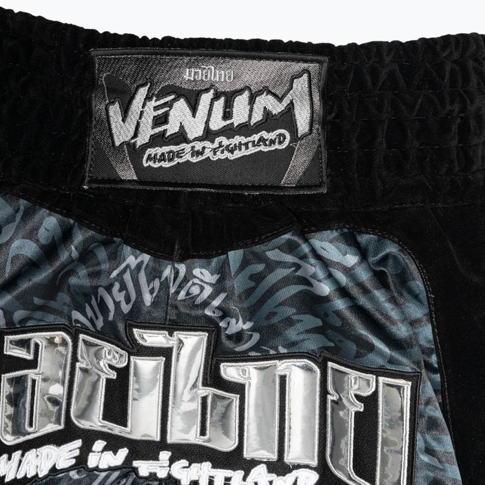 Trekové  šortky Venum Attack Muay Thai black/silver 4
