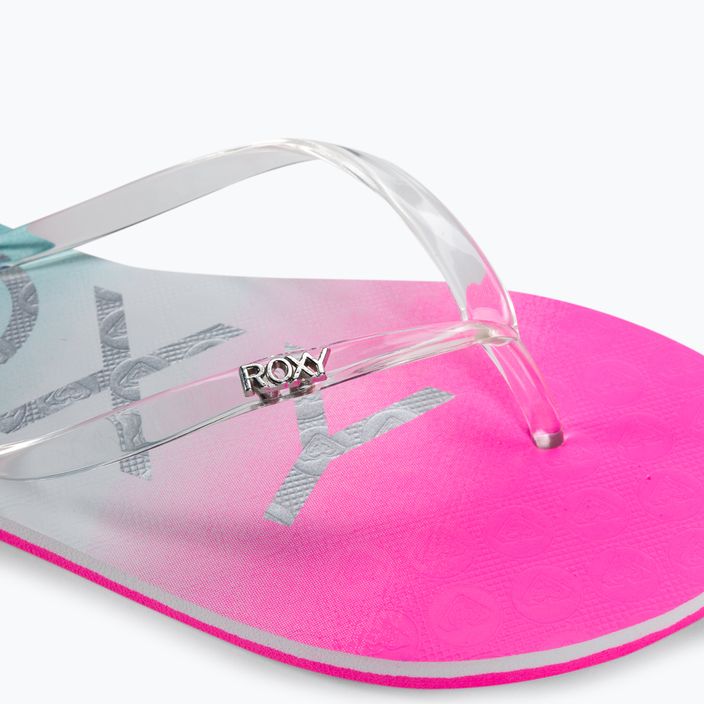 Dámské žabky ROXY Viva Jelly 2021 white/crazy pink/turquoise 7