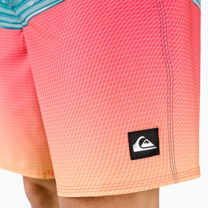 Quiksilver Surfsilk Panel 18' pánské plavecké šortky šedo-oranžové EQYBS04658-NLQ6 4