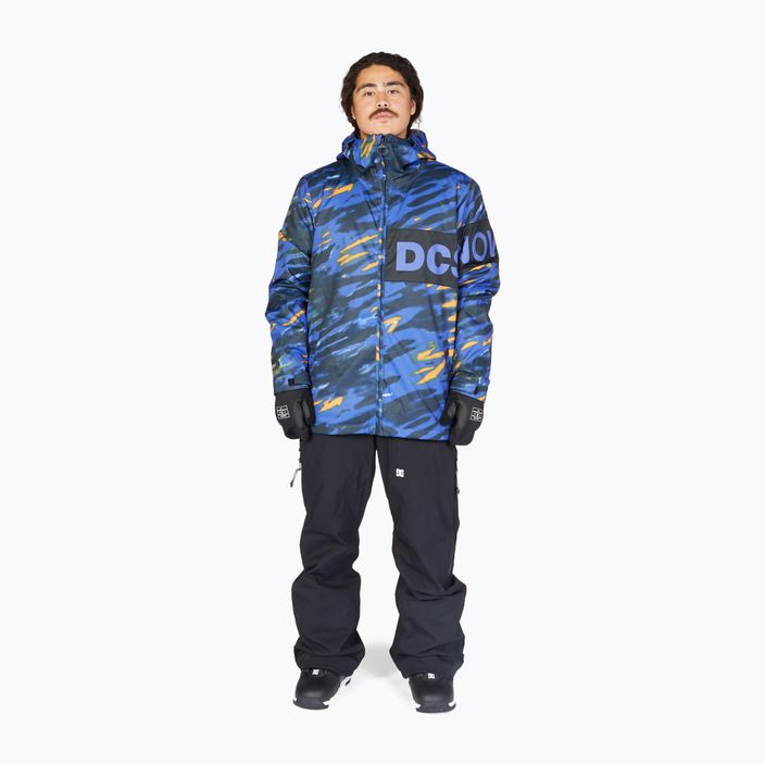 Pánská snowboardová bunda DC Propaganda angled tie dye royal blue 2