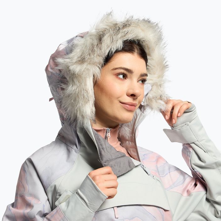 Dámská snowboardová bunda ROXY Chloe Kim Overhead 2021 gray violet marble 6