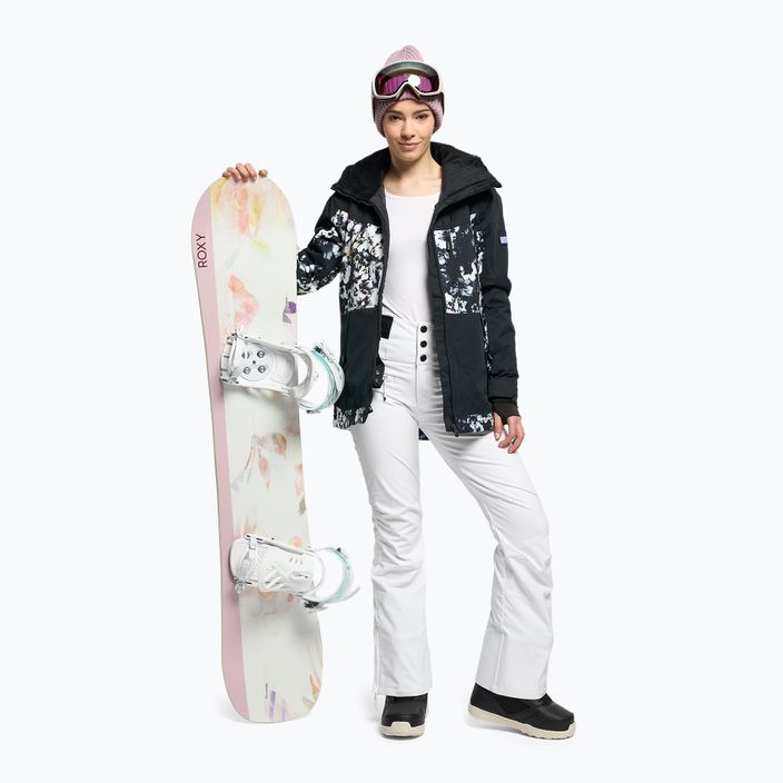 Dámská snowboardová bunda ROXY Presence Parka 2021 true black black flowers 2