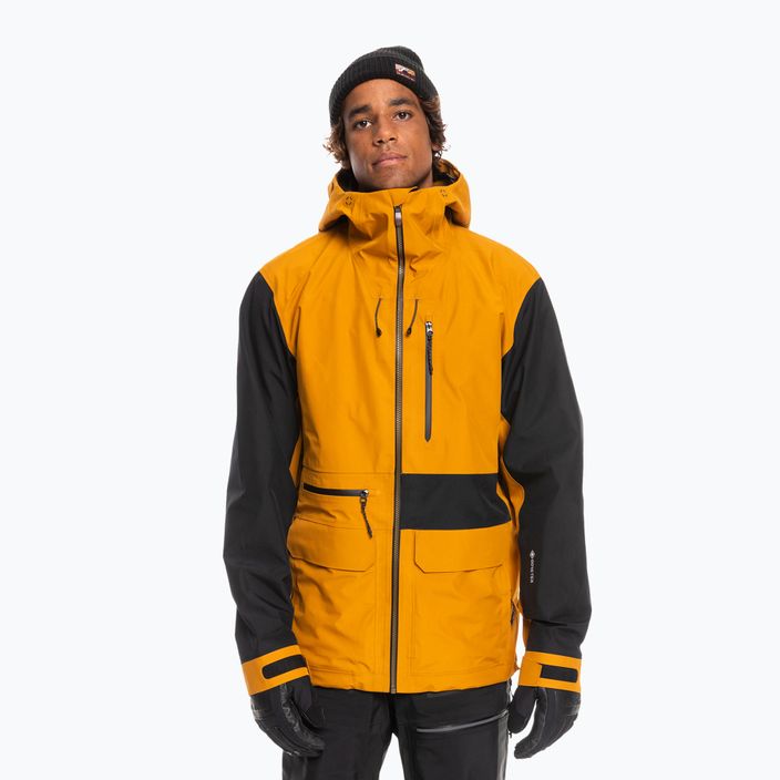 Quiksilver pánská snowboardová bunda Hlpro S Carlson 3l Gore-Tex yellow/black EQYTJ03383 6
