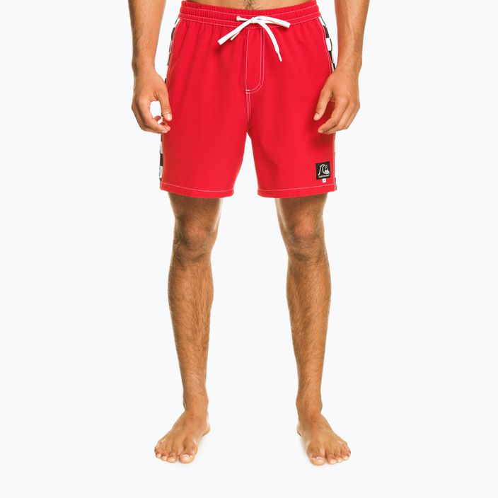 Pánské plavecké šortky Quiksilver Original Arch Volley 17" červené EQYJV03995-RQC0 2