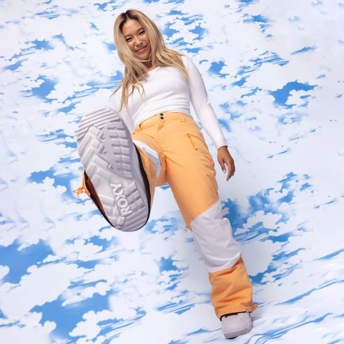 Dámské snowboardové kalhoty ROXY Chloe Kim Woodrose mock orange 12