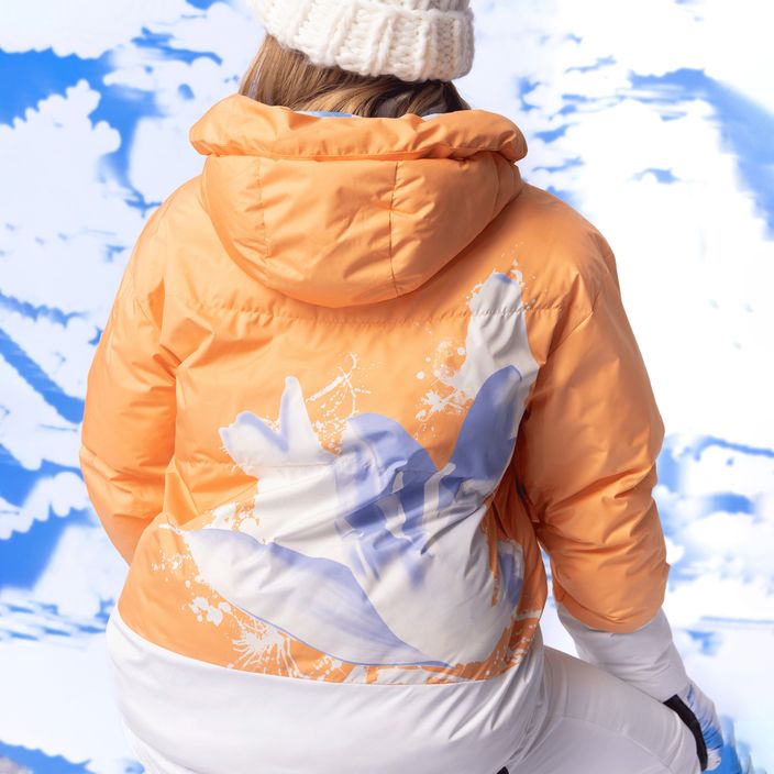 Dámská snowboardová bunda ROXY Chloe Kim Puffy mock orange 8
