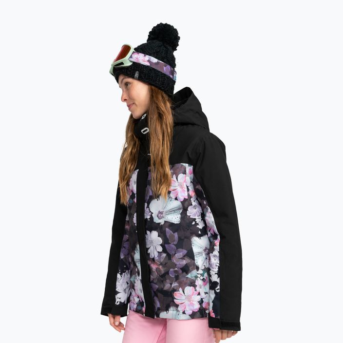 Dámská snowboardová bunda ROXY Galaxy true black blurry flower 2