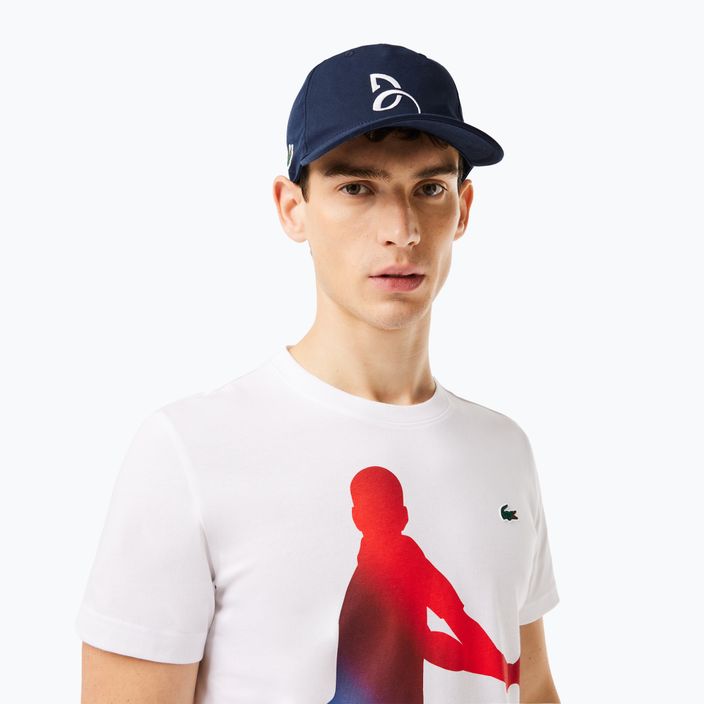 Lacoste Tennis X Novak Djokovic bílé tričko + čepice sada 3