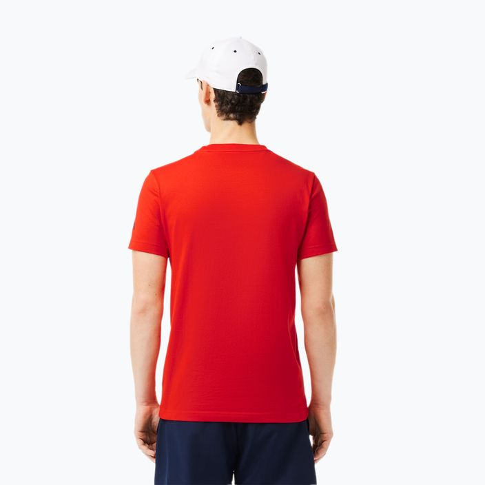 Lacoste Tennis X Novak Djokovic tričko s červeným rybízem + čepice sada 2