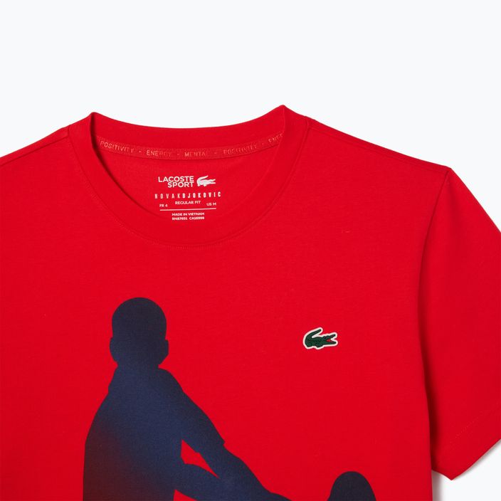 Lacoste Tennis X Novak Djokovic tričko s červeným rybízem + čepice sada 5