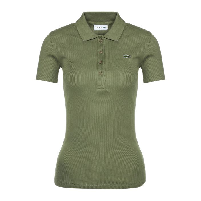 Dámské polo tričko Lacoste DF5377 khaki 4