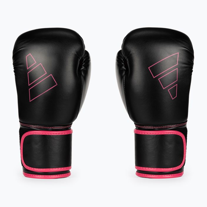 Boxerské rukavice Adidas Hybrid 80 černo-růžové ADIH80