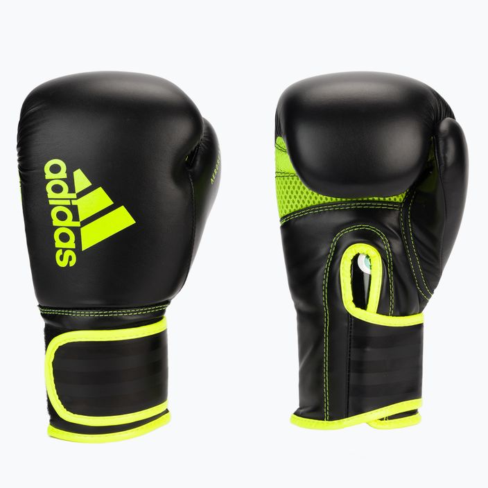 Boxerské rukavice Adidas Hybrid 80 černo-žluté ADIH80 3
