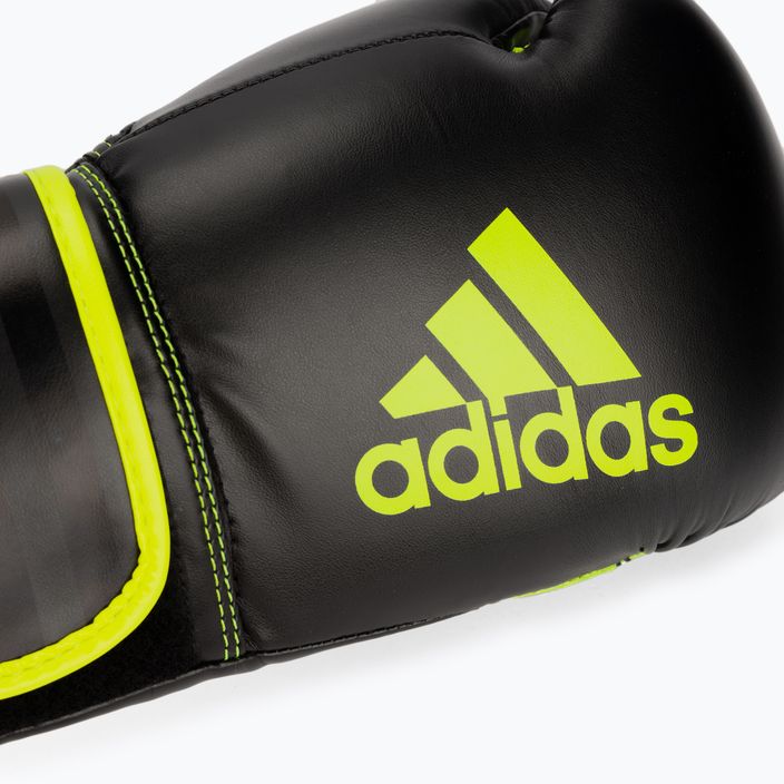 Boxerské rukavice Adidas Hybrid 80 černo-žluté ADIH80 5
