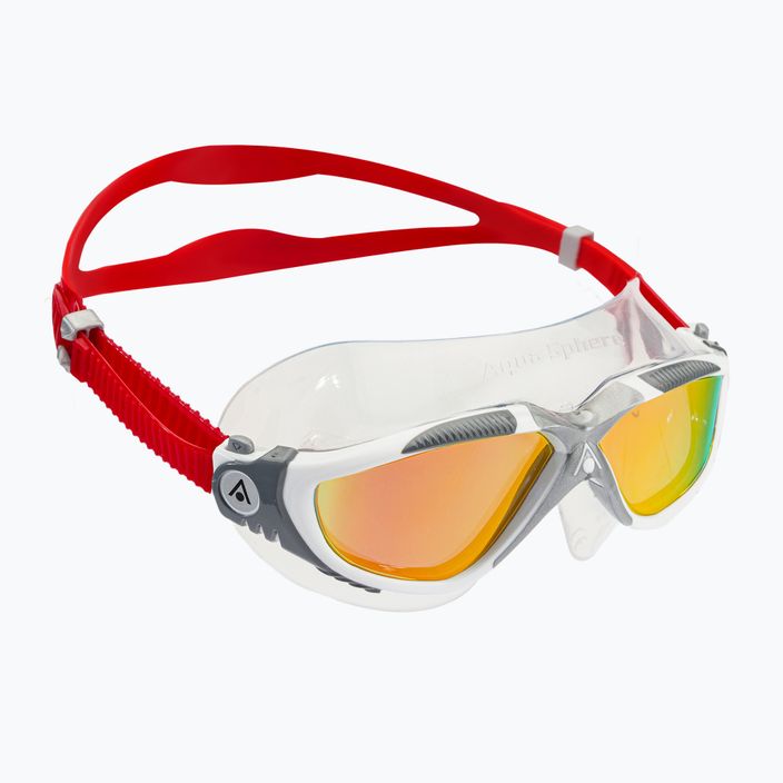 Plavecká maska Aquasphere Vista bílá/stříbrná/zrcadlově červená titanová MS5050915LMR