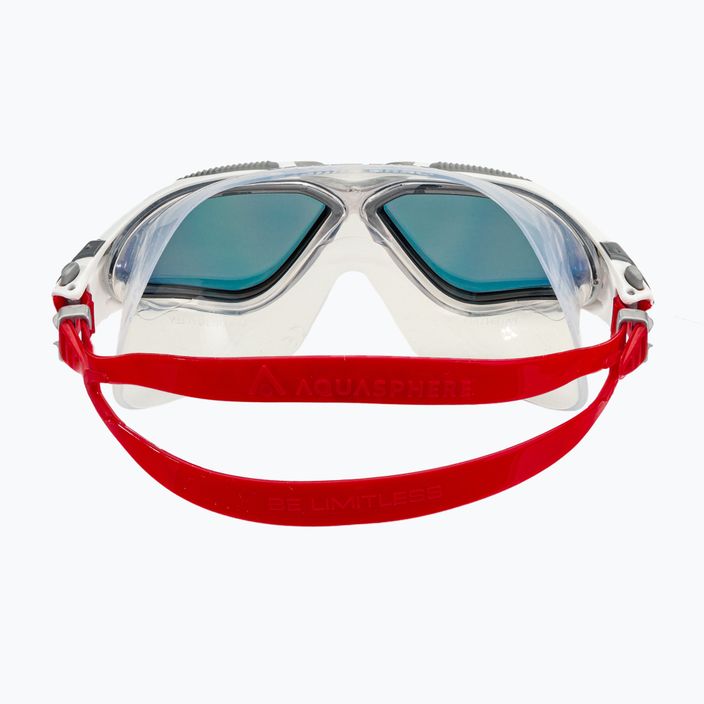 Plavecká maska Aquasphere Vista bílá/stříbrná/zrcadlově červená titanová MS5050915LMR 5